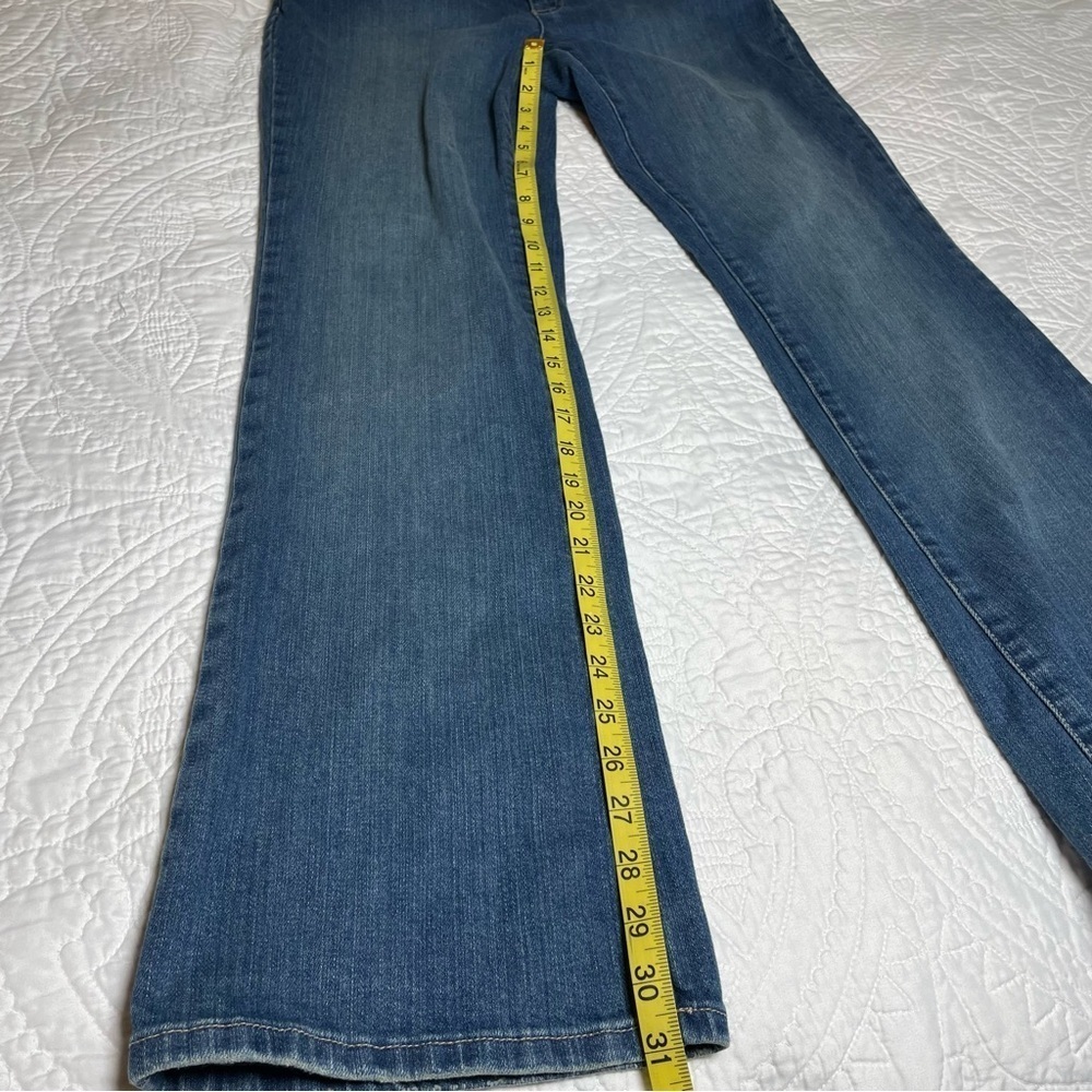 Michael Kors Classic Boot Cut Blue Jeans with Stud Trim Size 8 Stretch - Picture 12 of 13